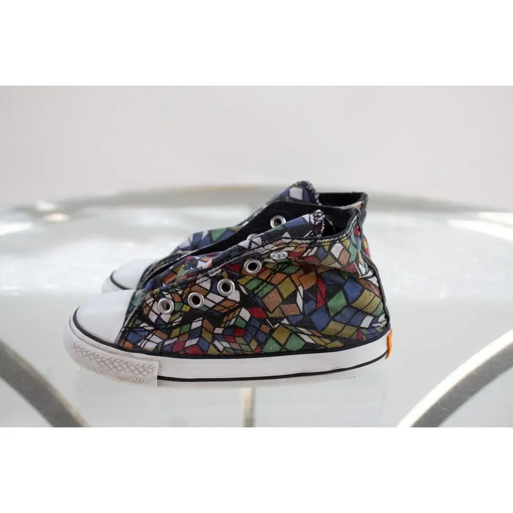 Rare Converse All Star RUBIKS CUBE Chuck Taylor Canvas HighTop Shoe‎ Kids Size 9